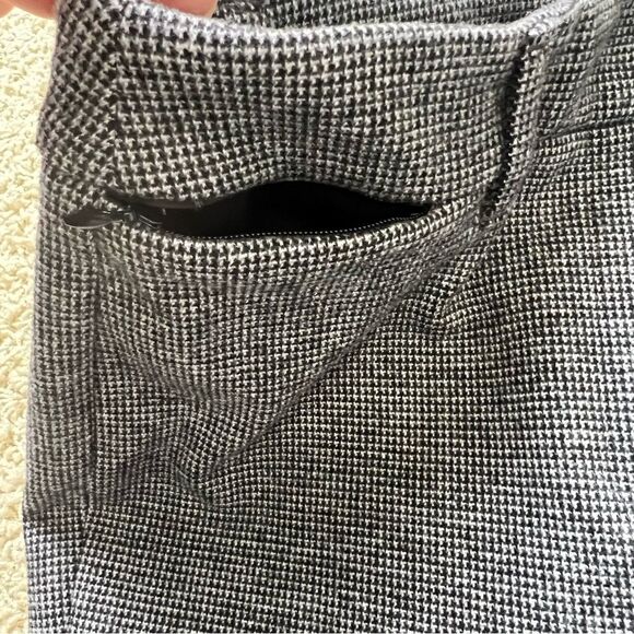 WHITE HOUSE BLACK MARKET NWT The Slim Trouser Pant Gray Mini Houndstooth Size 2L - Picture 5 of 10